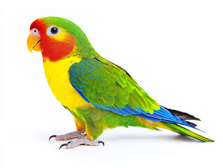 Obraz premium Colorful parrot isolated on white background