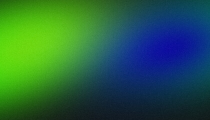 Abstract vignette color gradient grainy backdrop design. Blue green color dark vibrant shaped noisy gradient, glowing color flow, bright shine, noise texture, cover, banner, poster