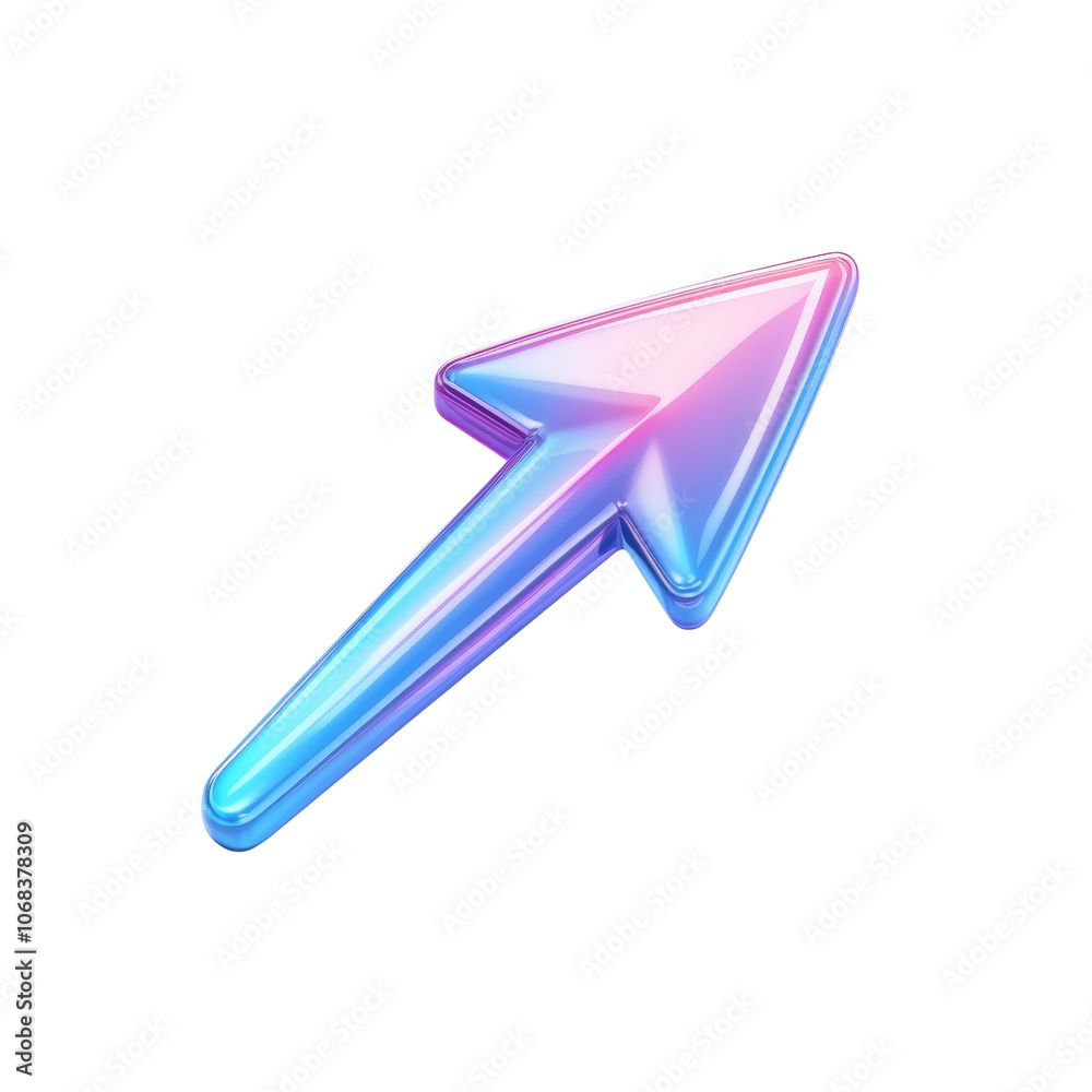 Poster 3D Arrow Pointer Icon - Minimal Computer Cursor