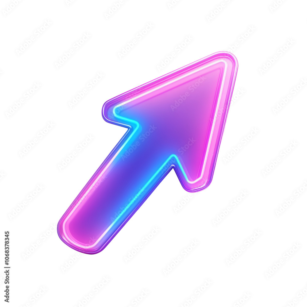 Poster 3D Arrow Pointer Icon - Minimal Computer Cursor