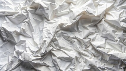 Obraz premium Soft White Crumpled Paper Texture - Minimalistic Background for Creative Projects, Perfect for Design, Art, and Photography