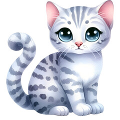 Fototapeta premium Cute Cats Clipart Bundle, Cute Kittens Bundle, Cat Breeds Clipart, Kittens Clipart, Cat Graphics, Watercolor Cats Clipart, Card Making, Scrapbooking