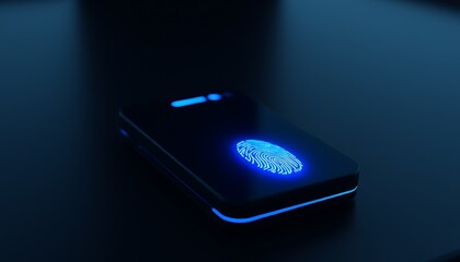 Fingerprint Scanner on Black Device,