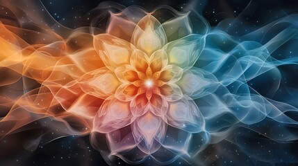 Fototapeta premium This intricate mandala pattern features a mesmerizing array of vibrant colors, which come together in fine details to create a truly stunning and intricate design.