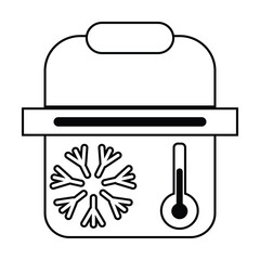 Icebox icon vector on white background
