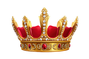 Hand-drawn sketch of an ornate king's crown with red and gold details