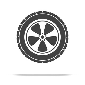 recommend clip art: Car wheel icon transparent vector isolated