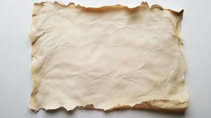 Obraz premium Torn Paper Artistic Concept on White Background, Flat Layout Design Element