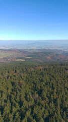 Panoramic landscape view from the top of Wielka Sowa Mountain, Sowie Mountains, Poland. © PRO Balance