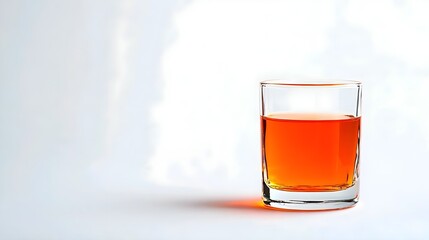 Acid in Disposal Glass Against White Background with Copy Space