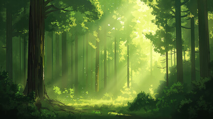 Obraz premium beautiful green landscape wallpaper