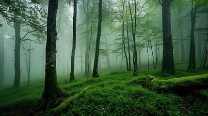 Fototapeta premium beautiful green landscape wallpaper