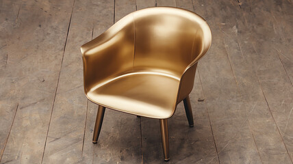 golden chair shines
