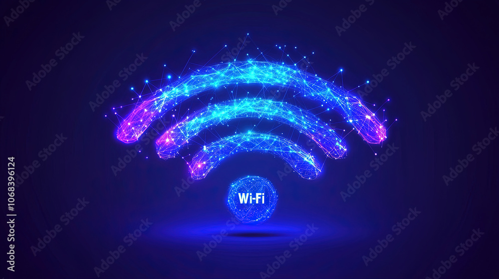 Poster wireless connection icon. internet network connection technology. internet connection and data trans