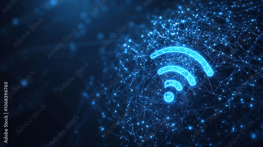 Poster wireless connection icon. internet network connection technology. internet connection and data trans