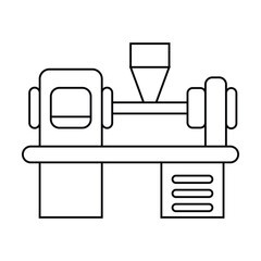 molding machine icon vector on white background
