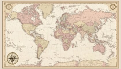 Vintage World Map.