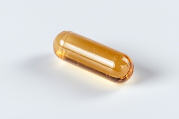Naklejka premium Capsule pill on plain white surface, white setting
