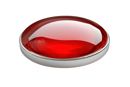 Siren light icon illustration featuring a glossy red domed surface