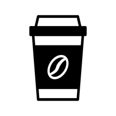 Coffee to go icon vector. Coffee illustration sign. Cappuccino symbol. Latte logo.
