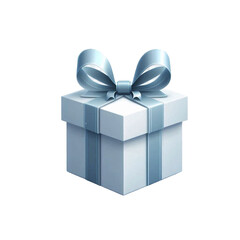 Obraz premium Perfect 3D Gift Box with Ribbon for Birthdays and Holidays