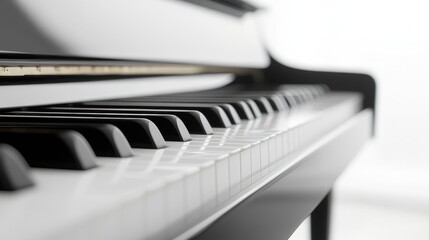 Piano Keys Close Up.