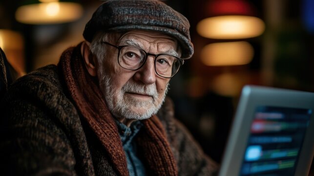Elderly people use laptops to practice coding Python to learn how to build their own apps, reflecting the power of learning at any age."