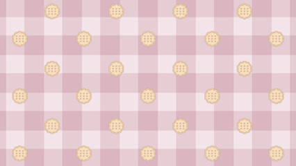ビスケットのレッドチェックパターン⭐︎