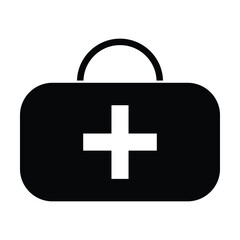 Obraz premium nurse bag icon vector on white background 