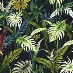 Vibrant Tropical Leaf Pattern Wallpaper for Exotic Home Decor, Bringing the Jungle Indoors