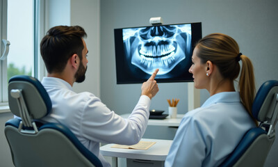 Dental Consultation: Examining X-Ray