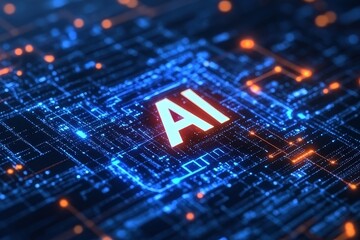 Obraz premium AI, Big Data the integration.