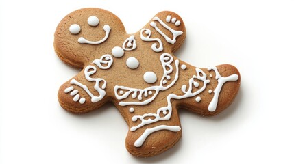 gingerbread person on white