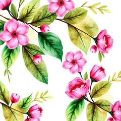 Fototapeta premium Vibrant Pink Floral Pattern Perfect for Home Decor, Wallpaper, or Fabric Design