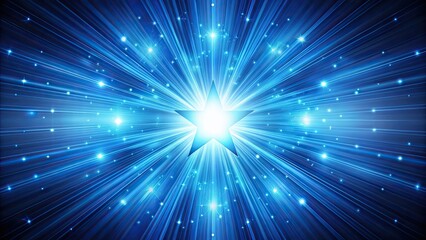 Naklejka premium Abstract blue background with a explosion star, blue, abstract, background, explosion, star, texture, design, dynamic