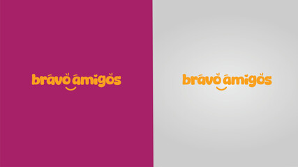 Bravo Amigos logo &ndash; a playful, cheerful character symbolizing friendship and positivity. Perfect for branding, social media, or marketing aimed at spreading joy, unity, and connection