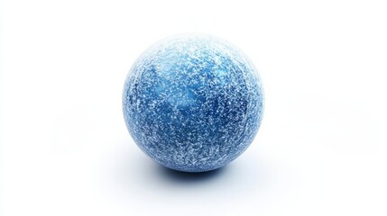 vibrant blue christmas tree ball isolated on white