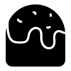 Caramel chocolate Solid Icon