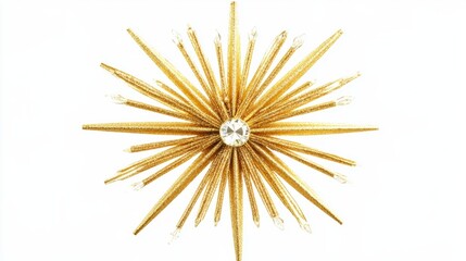 christmas star decoration isolated on white