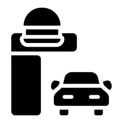 Obraz premium Drive thru Solid Icon