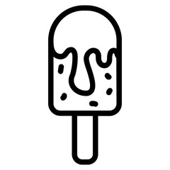 Ice cream caramel Line Icon
