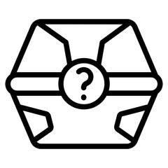 Mystery box Line Icon