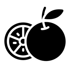Oranges fruit Solid Icon
