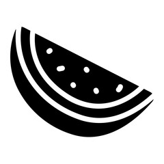 Slice of watermelon Solid Icon