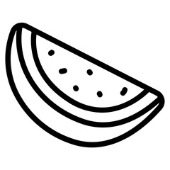 Slice of watermelon Line Icon