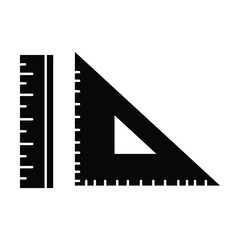 ruler icon vector on white background
