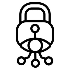 Surveillance system Line Icon