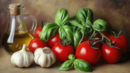 Fresh Ingredients for Italian Tomato Sauce