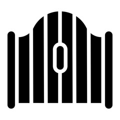 Wooden gate Solid Icon