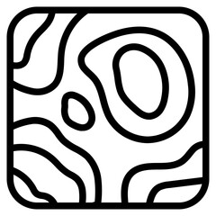 Topographic Line Icon